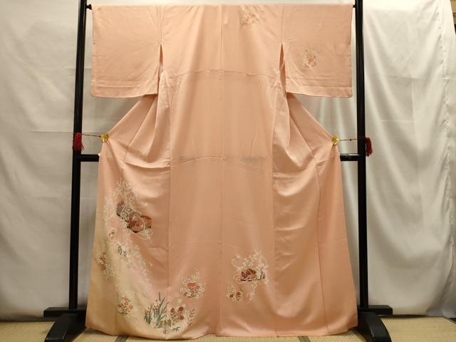 平和屋着物■訪問着 花文箱文 暈し染め 金彩 正絹 逸品 AABG8203sx