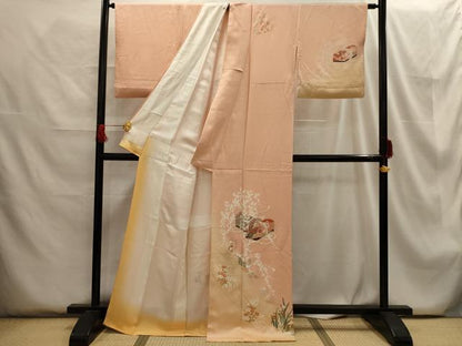 平和屋着物■訪問着 花文箱文 暈し染め 金彩 正絹 逸品 AABG8203sx