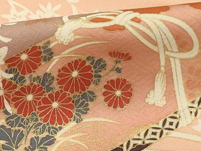 平和屋着物■訪問着 花文箱文 暈し染め 金彩 正絹 逸品 AABG8203sx