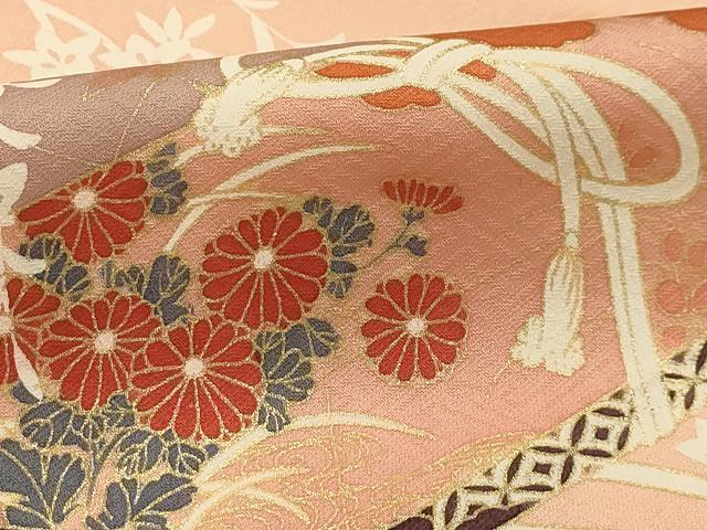 平和屋着物■訪問着 花文箱文 暈し染め 金彩 正絹 逸品 AABG8203sx