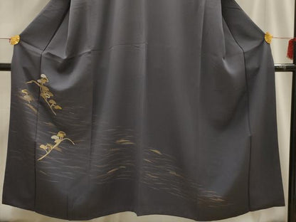 平和屋着物■訪問着 刺繍 浜松文 金糸 金彩 正絹 逸品 AABG8207sx