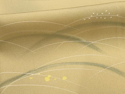 平和屋着物■上質な小紋 露芝文 暈し染め 正絹 逸品 AABG8214sx