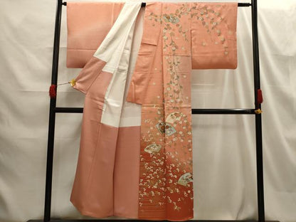 平和屋着物■訪問着 地紙花文 暈し染め 金彩 正絹 逸品 AABG8217sx