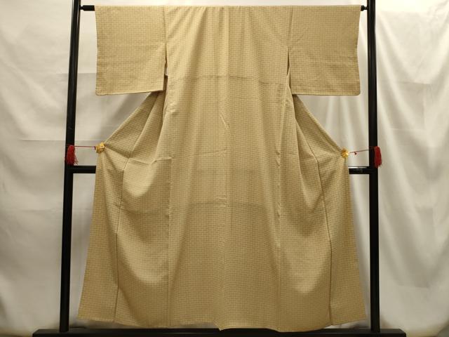 平和屋着物■上質な小紋 網目文 正絹 逸品 AABG8221sx
