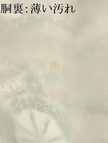 平和屋着物■上質な小紋 扇面風景花文 鬼しぼ縮緬 正絹 逸品 AABG8224sx