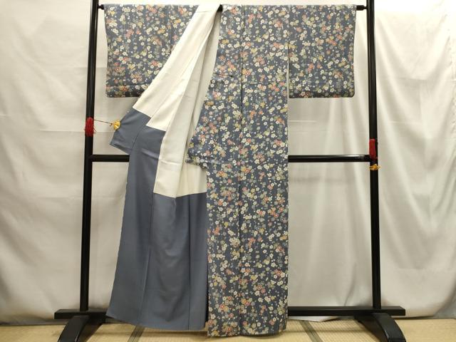 平和屋着物■上質な小紋 枝垂れ花文 正絹 逸品 AABG8226sx