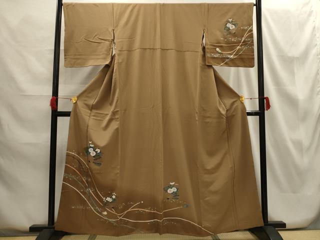 平和屋着物■訪問着 扇面花文 暈し染め 金銀彩 正絹 逸品 AABG8230sx