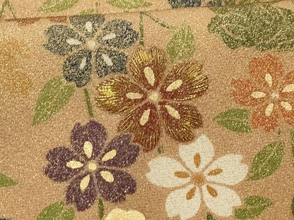 平和屋着物■訪問着　刺繍　御所車花文　金糸　金彩　正絹　逸品　AABG8231sx