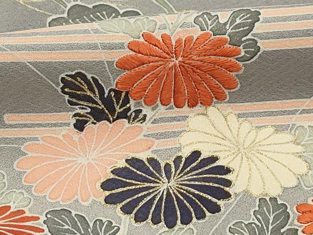 平和屋着物■訪問着 流水草花文 暈し染め 金彩 正絹 逸品 AABG8232sx