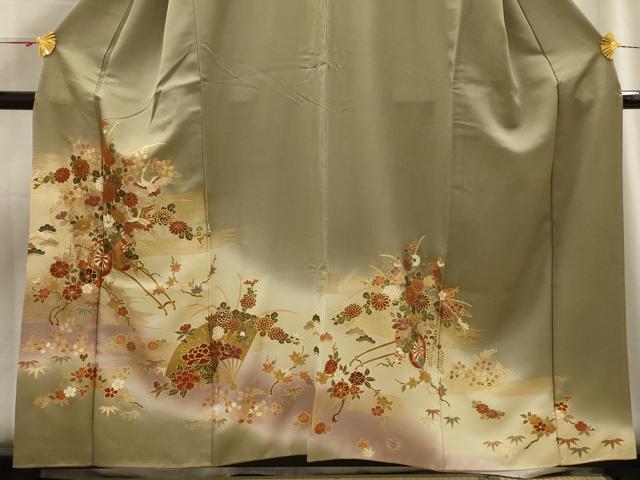 平和屋着物■豪華色留袖 松竹梅飛鶴花車文 暈し染め 正絹 逸品 AABG8235sx