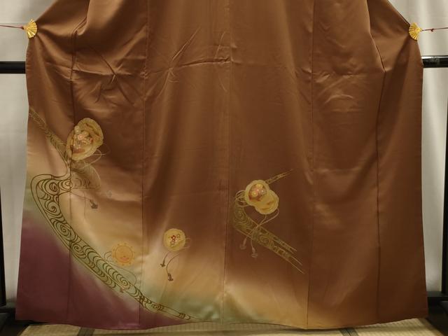 平和屋着物■訪問着 花鏡裏文 暈し染め 金彩 正絹 逸品 AABG8238sx
