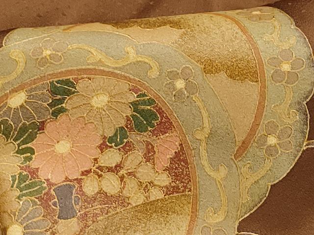 平和屋着物■訪問着 花鏡裏文 暈し染め 金彩 正絹 逸品 AABG8238sx