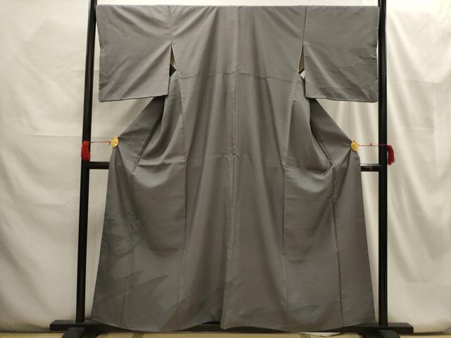 平和屋着物■本場染大島紬　訪問着　枝葉文　正絹　逸品　AABG8263sx