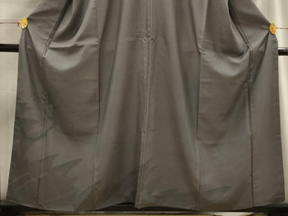 平和屋着物■本場染大島紬　訪問着　枝葉文　正絹　逸品　AABG8263sx