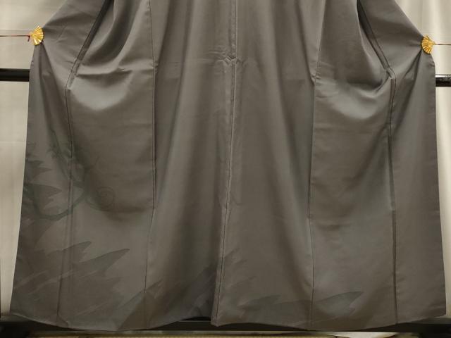 平和屋着物■本場染大島紬　訪問着　枝葉文　正絹　逸品　AABG8263sx