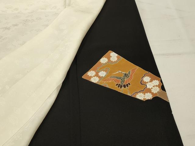 平和屋着物■豪華黒留袖　刺繍　羽子板　金糸　金彩　正絹　逸品　AABG8274sx