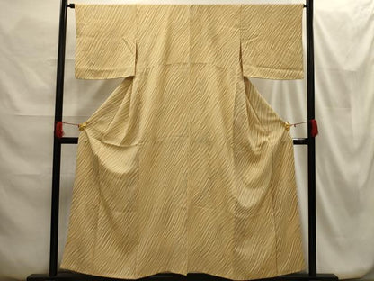 平和屋着物■上質な小紋 よろけ縞 正絹 逸品 AABG8280sx