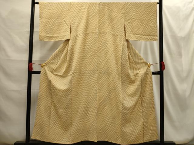 平和屋着物■上質な小紋 よろけ縞 正絹 逸品 AABG8280sx