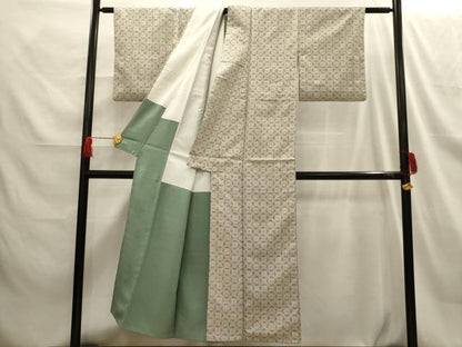 平和屋着物■お召 花菱文 正絹 逸品 AABG8288sx