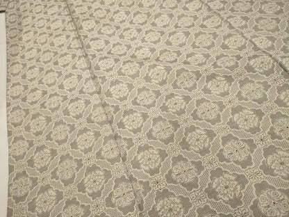 平和屋着物■お召 花菱文 正絹 逸品 AABG8288sx