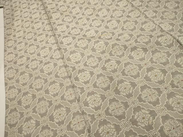 平和屋着物■お召 花菱文 正絹 逸品 AABG8288sx