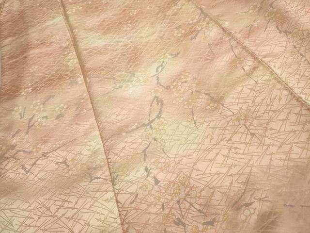 平和屋着物■上質な小紋 枝梅文 暈し染め 金彩 正絹 逸品 AABG8296sx