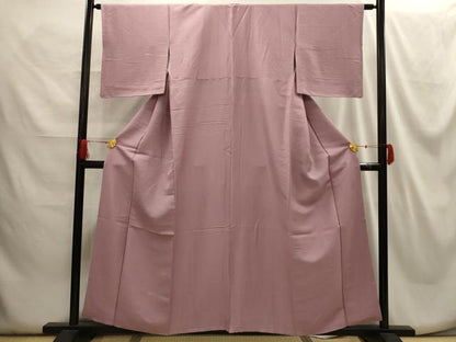 平和屋着物■上質な色無地 紋意匠 梅鼠色 正絹 逸品 AABG8321sx