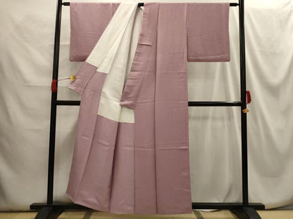 平和屋着物■上質な色無地 紋意匠 梅鼠色 正絹 逸品 AABG8321sx