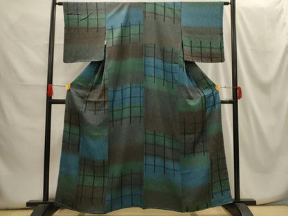 平和屋着物●キモノデザイナー　斉藤上太郎　小紋　暈し染め　正絹　逸品　未使用　AABG8327sx
