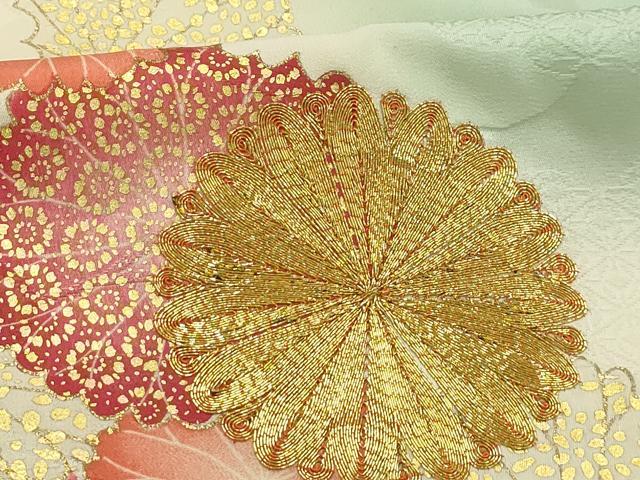 平和屋着物■訪問着 駒刺繍 菊 金彩 正絹 逸品 AABG8337sx