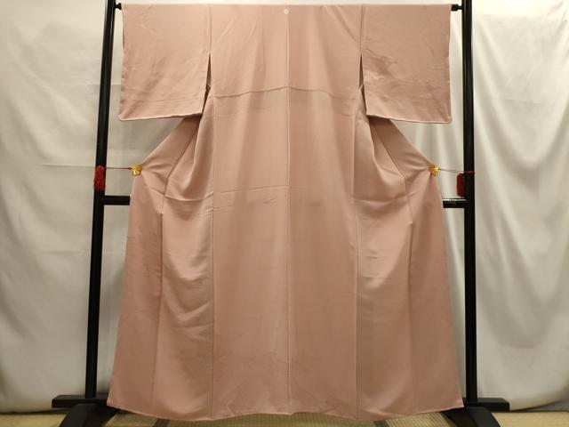 平和屋着物■無地絵羽訪問着 雲取風景地紋 赤香色 正絹 逸品 AABG8338sx