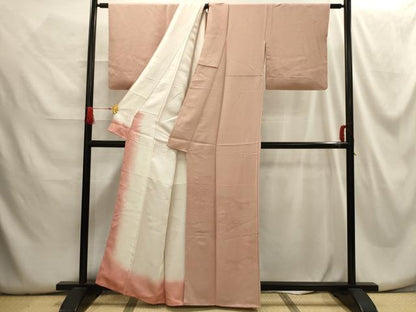 平和屋着物■無地絵羽訪問着 雲取風景地紋 赤香色 正絹 逸品 AABG8338sx