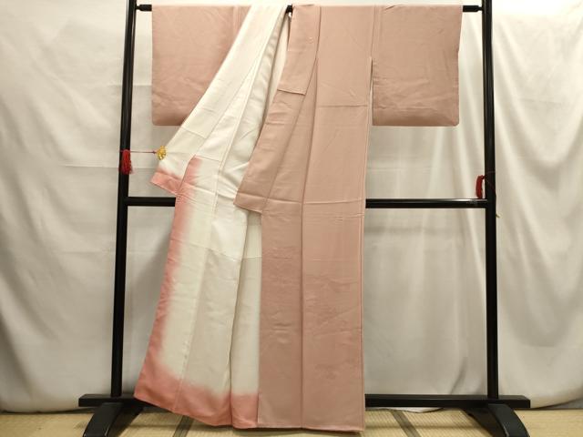 平和屋着物■無地絵羽訪問着 雲取風景地紋 赤香色 正絹 逸品 AABG8338sx