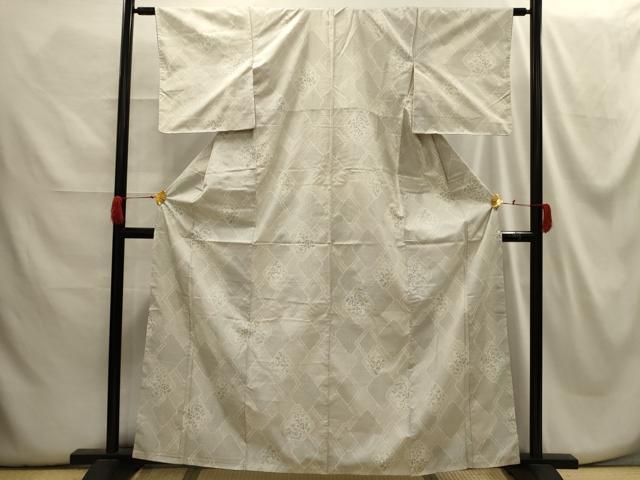平和屋着物■上質な紬　花菱文　正絹　逸品　AABG8345sx