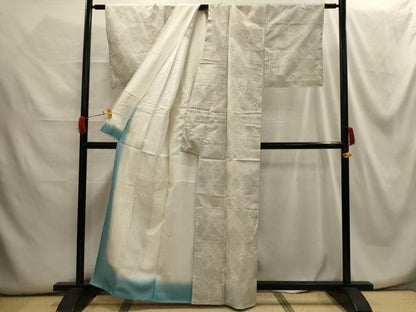 平和屋着物■上質な紬　花菱文　正絹　逸品　AABG8345sx