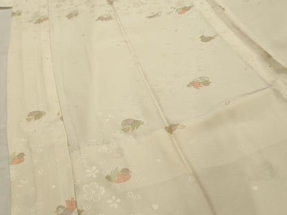 平和屋着物■長襦袢　無双仕立て　鴛鴦文　正絹　逸品　AABG8347sx