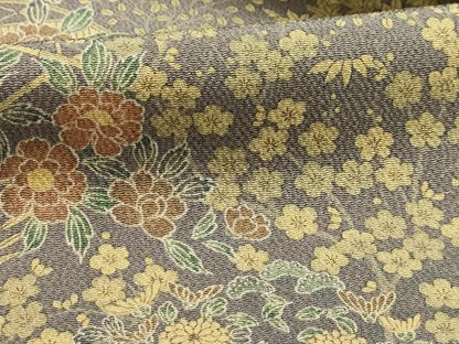 平和屋着物■上質な小紋 松竹梅風景文 鬼しぼ縮緬 正絹 逸品 AABG8362sx