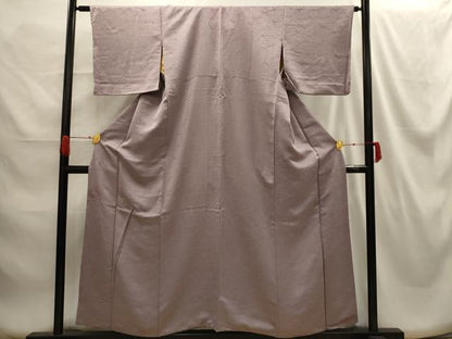 平和屋着物■上質な色無地 立波地紋 胡桃染色 正絹 逸品 AABG8367sx