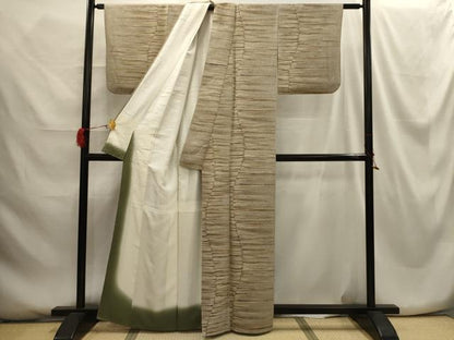 平和屋着物■上質な小紋 横段文 正絹 逸品 AABG8370sx