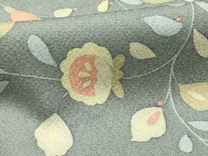 平和屋着物■上質な小紋 草花文 正絹 逸品 AABG8371sx