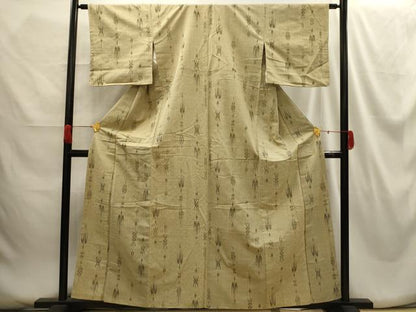 平和屋着物■上質な紬　絣柄　正絹　逸品　AABG8373sx
