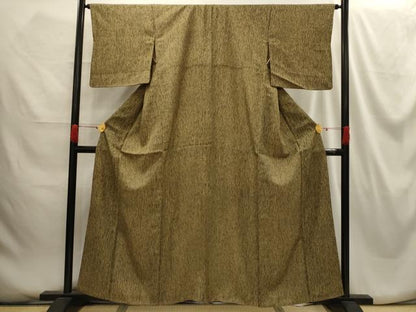 平和屋着物■本場染大島紬　変わり縞　正絹　逸品　AABG8382sx