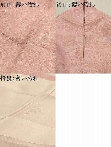 平和屋着物■上質な色無地 流水草花地紋 虹色 正絹 逸品 AABG8387sx