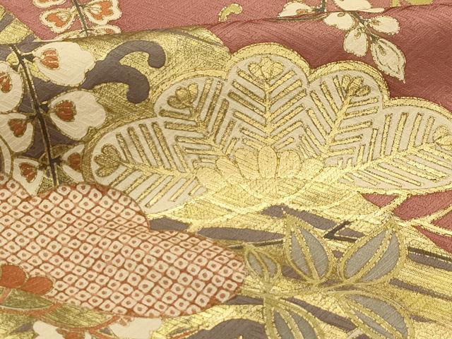 平和屋着物■訪問着　作家物　立波松花文　金彩　正絹　逸品　AABG8395sx