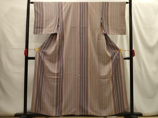 平和屋着物■上質な小紋 間道 正絹 逸品 AABG8396sx