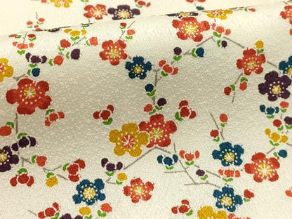 平和屋着物■上質な小紋 亀甲梅文 正絹 逸品 AABG8398sx