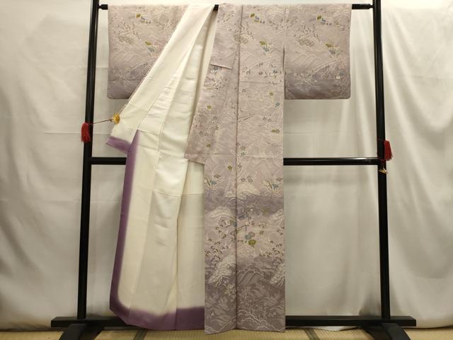 平和屋着物■訪問着 松竹梅風景文 暈し染め 正絹 逸品 AABG8400sx