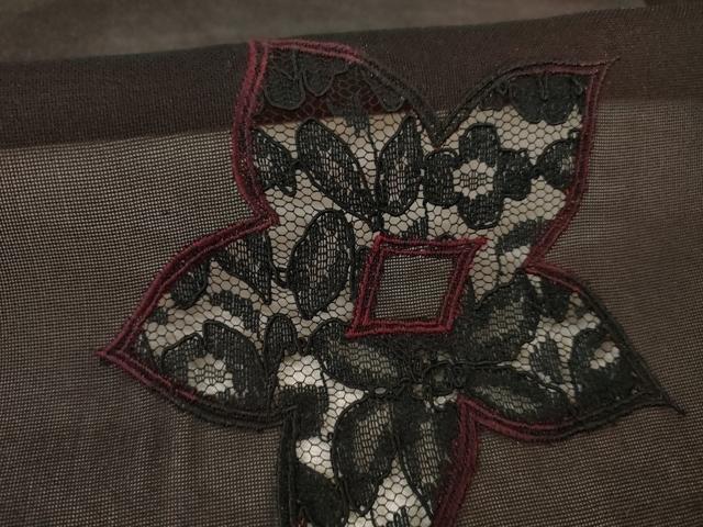 平和屋着物▽羽織 スリーシーズン 春夏秋 塵除け 舞花紋紗 レース 黒地 正絹 逸品 AABG8404ck