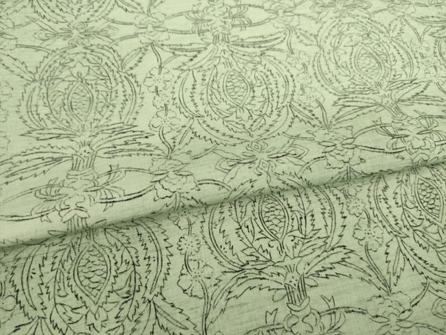 平和屋着物▽上質な紬 単衣 飾花文 暈し染め 正絹 逸品 AABG8409ck