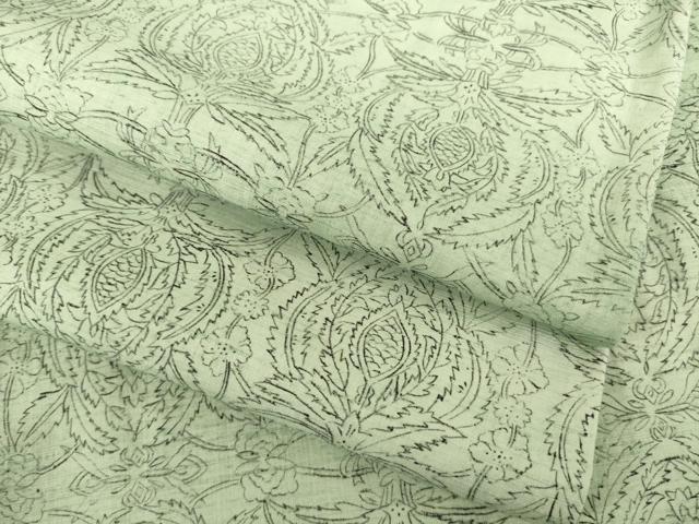 平和屋着物▽上質な紬 単衣 飾花文 暈し染め 正絹 逸品 AABG8409ck
